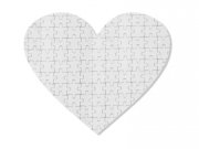 Puzzle srdce 19,5x19,5 cm 75 dílků lakovaná lepenka s potiskem