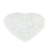 Puzzle srdce 17,5x19 cm 75 dílků lakovaná lepenka s potiskem