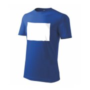 PATCHIRT - Bavlněné tričko horizontální - modré - L s potiskem