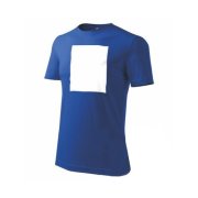 PATCHIRT - Bavlněné tričko vertikální - modré - S s potiskem