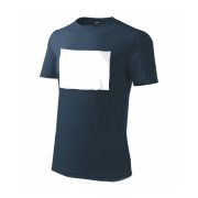PATCHIRT - Bavlněné tričko horizontální - tmavě modré - S s potiskem