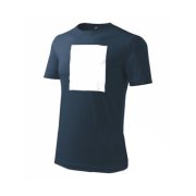 PATCHIRT - Bavlněné tričko vertikální - tmavě modré - M s potiskem