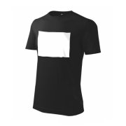PATCHIRT - Bavlněné tričko horizontální - černé - M s potiskem