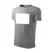 PATCHIRT - Bavlněné tričko horizontální - šedé - M s potiskem