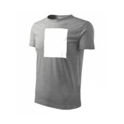 PATCHIRT - Bavlněné tričko vertikální - šedé - S s potiskem