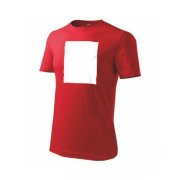 PATCHIRT - Bavlněné tričko vertikální - červené - M s potiskem