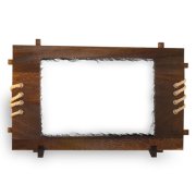 Žulový fotokámen na dřevěném podkladu 250x170 mm s potiskem