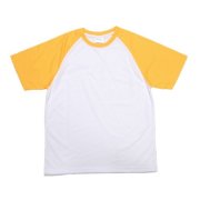 Pánské bílé tričko se žlutými rukávy JSubli Apparel - S - s potiskem