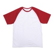 Pánské bílé tričko s červenými rukávy JSubli Apparel - S - s potiskem