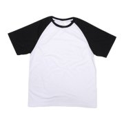 Pánské bílé tričko s černými rukávy JSubli Apparel - S - s potiskem
