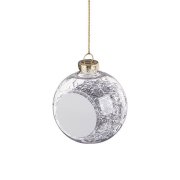 Vánoční koule stříbrná s potiskem