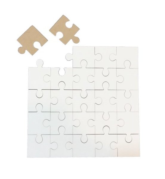 Puzzle čtverec 17x17 cm 25 dílky MDF s potiskem - 1