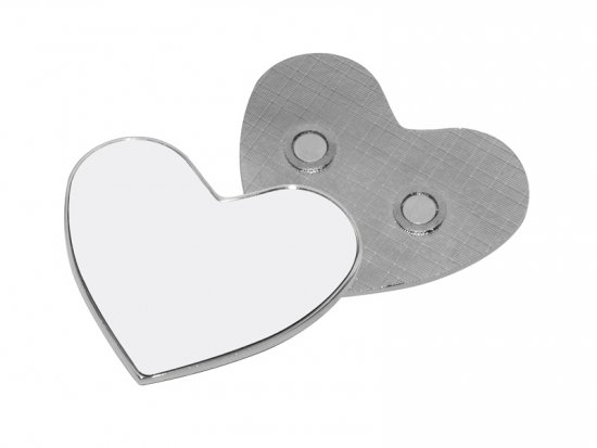 Magnet kovový srdce 5,4x4,8 cm s potiskem - 1