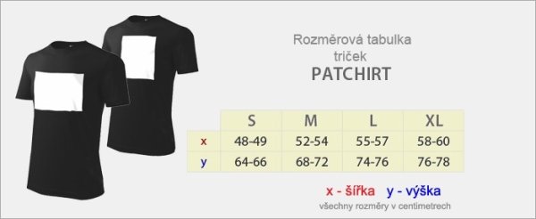 PATCHIRT - Bavlněné tričko vertikální - černé - XL s potiskem - 2