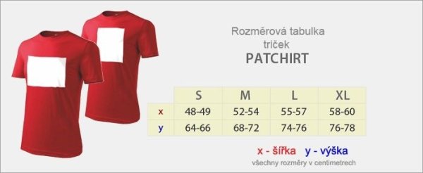 PATCHIRT - Bavlněné tričko horizontální - červené - S s potiskem - 2