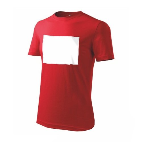 PATCHIRT - Bavlněné tričko horizontální - červené - M s potiskem - 1