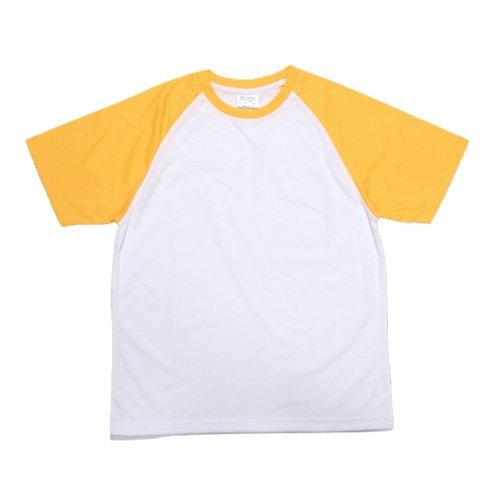 Pánské bílé tričko se žlutými rukávy JSubli Apparel - S - s potiskem - 1