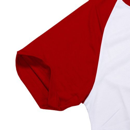 Pánské bílé tričko s červenými rukávy JSubli Apparel - S - s potiskem - 2