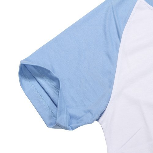 Pánské bílé tričko se světle modrými rukávy JSubli Apparel - M - s potiskem - 2