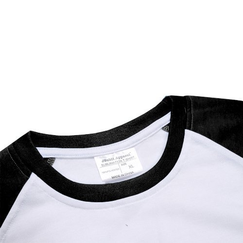 Pánské bílé tričko s černými rukávy JSubli Apparel - L - s potiskem - 3
