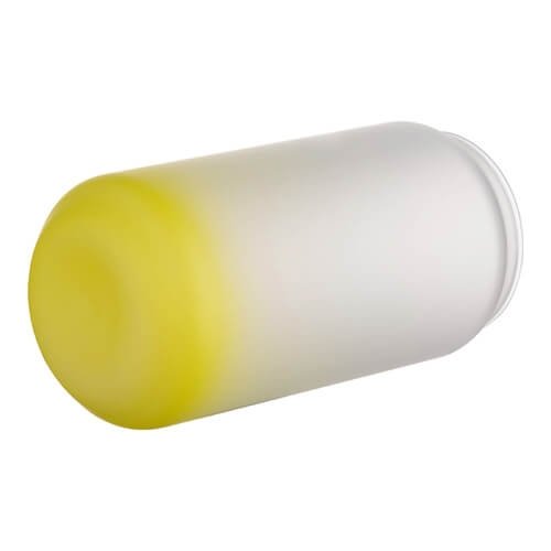 Velká sklenice matná s limetkově žlutým gradientem 550 ml s potiskem - 2