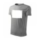 PATCHIRT - Bavlněné tričko horizontální - šedé - S s potiskem - 1