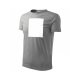 PATCHIRT - Bavlněné tričko vertikální - šedé - XL s potiskem - 1