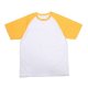 Pánské bílé tričko se žlutými rukávy JSubli Apparel - S - s potiskem - 1