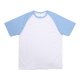 Pánské bílé tričko se světle modrými rukávy JSubli Apparel - S - s potiskem - 1
